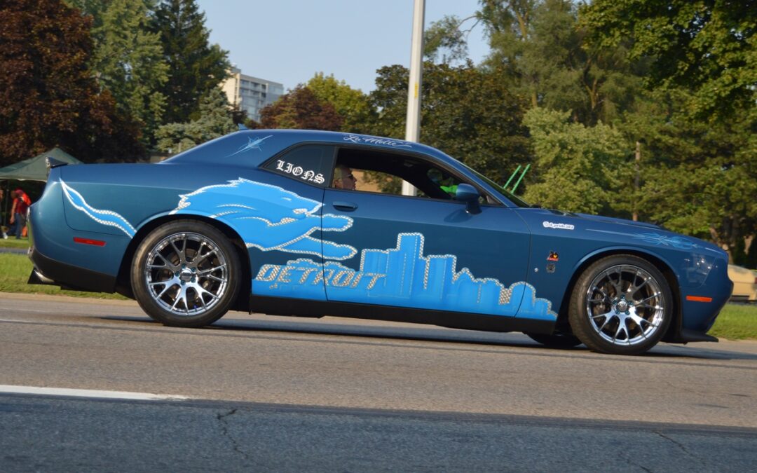 Blue Dodge Challenger