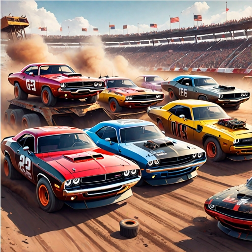 Demolition Derby With Dodge Challengers!