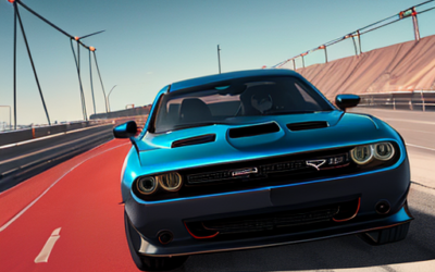 Dodge Challenger Flies on MIS NASCAR Track!