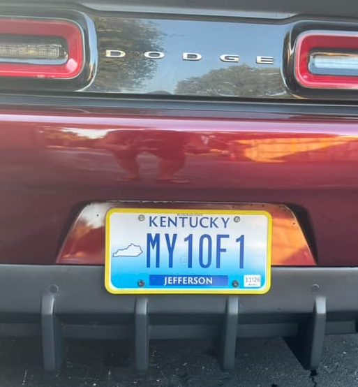 Awesome Dodge Challenger Vanity Plates