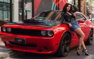 Babes With Their Dodge Challengers