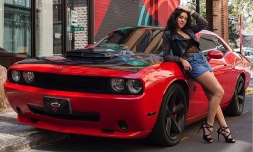 Babes With Their Dodge Challengers