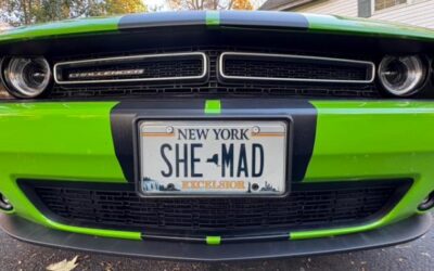 Personalized License Plates on Dodge Challengers