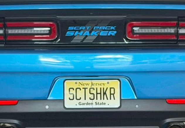 Personalized Tags on Dodge Challengers