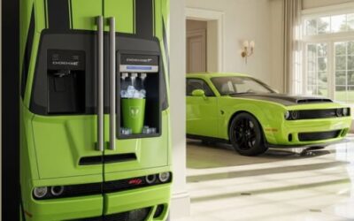 Neat Dodge Challenger Stuff: Fridge Toaster Casket!